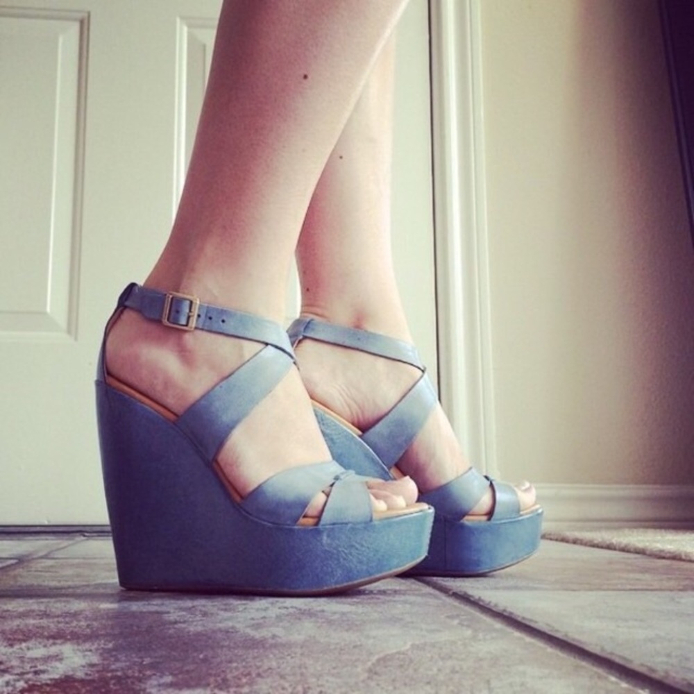 Kork-Ease Blue Wedges